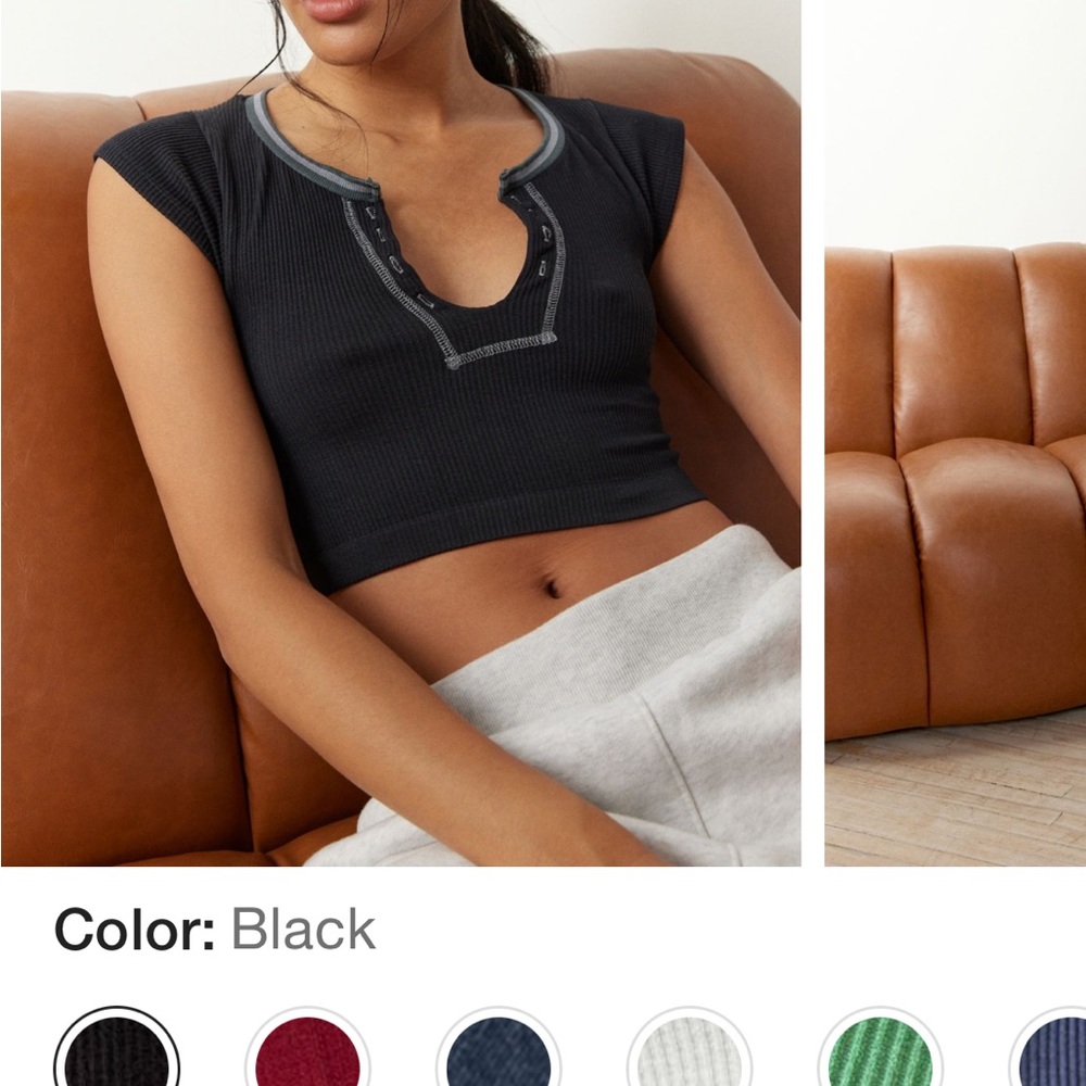 Out from Under for urban outfitters black crop top new